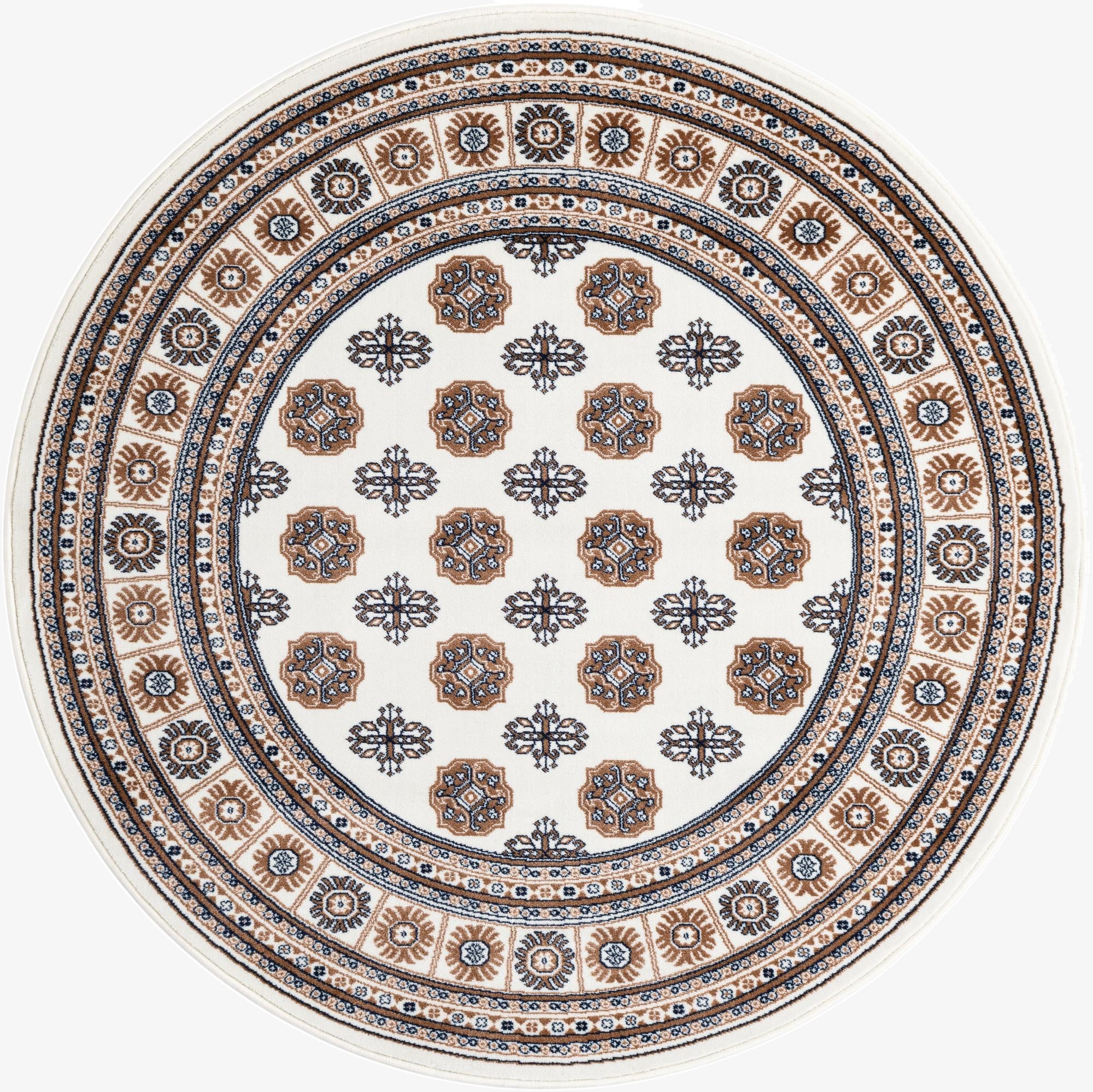 5' 3 x 5' 3 Bokhara Round Rug