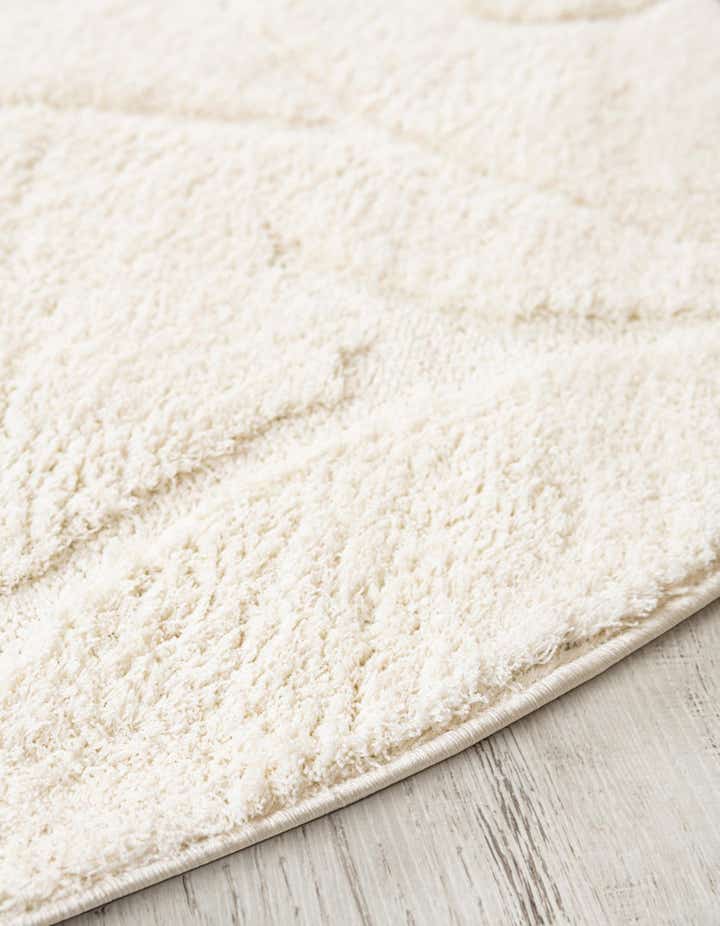 4' x 4' Botanical Shag Round Rug