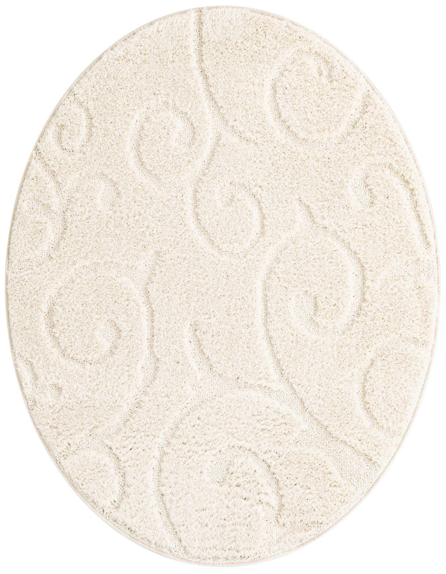 4' x 4' Botanical Shag Round Rug