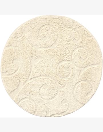 5' x 5' Botanical Shag Round Rug