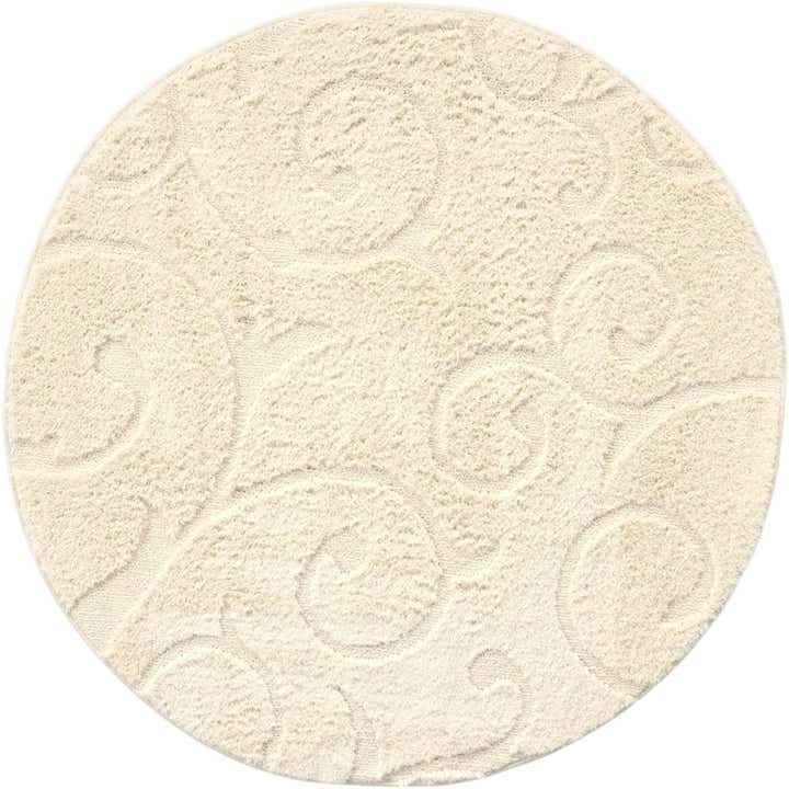 5' x 5' Botanical Shag Round Rug