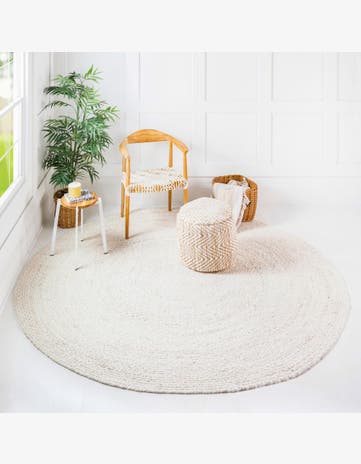 8' x 8' Handmade Braided Chindi Round Rug