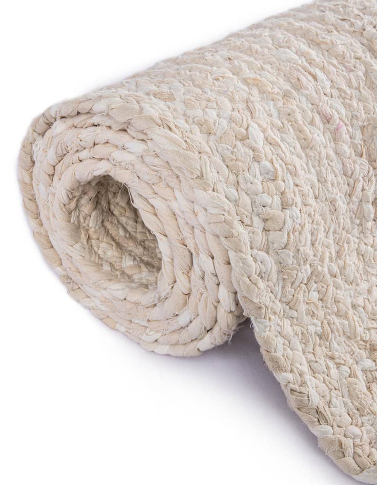 Detail image of 8' x 8' Handmade Braided Chindi Round Rug