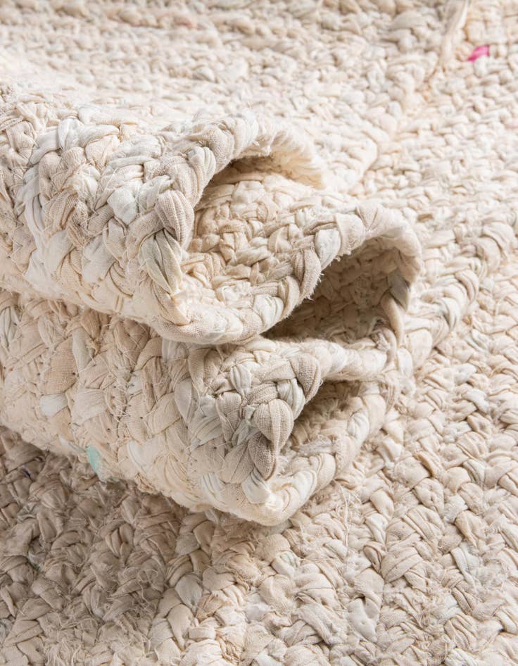 Detail image of 8' x 8' Handmade Braided Chindi Round Rug