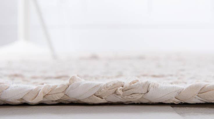 Detail image of 8' x 8' Handmade Braided Chindi Round Rug