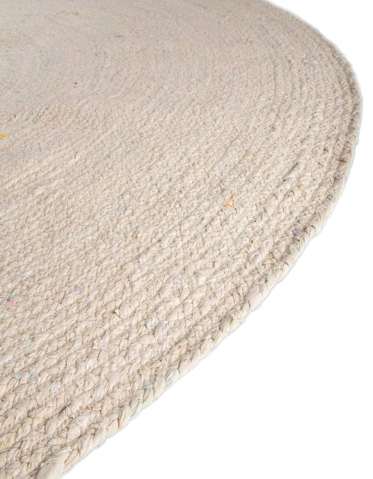 Detail image of 3' 3 x 3' 3  Hand Braided Chindi Round Rug