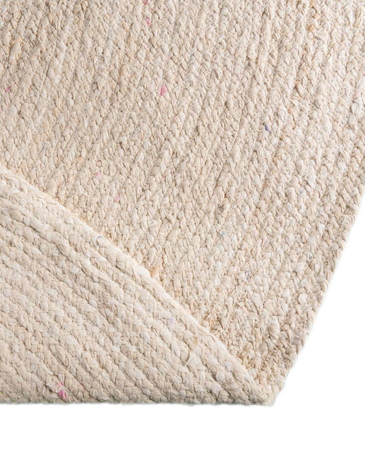 Detail image of 8' x 8' Handmade Braided Chindi Round Rug