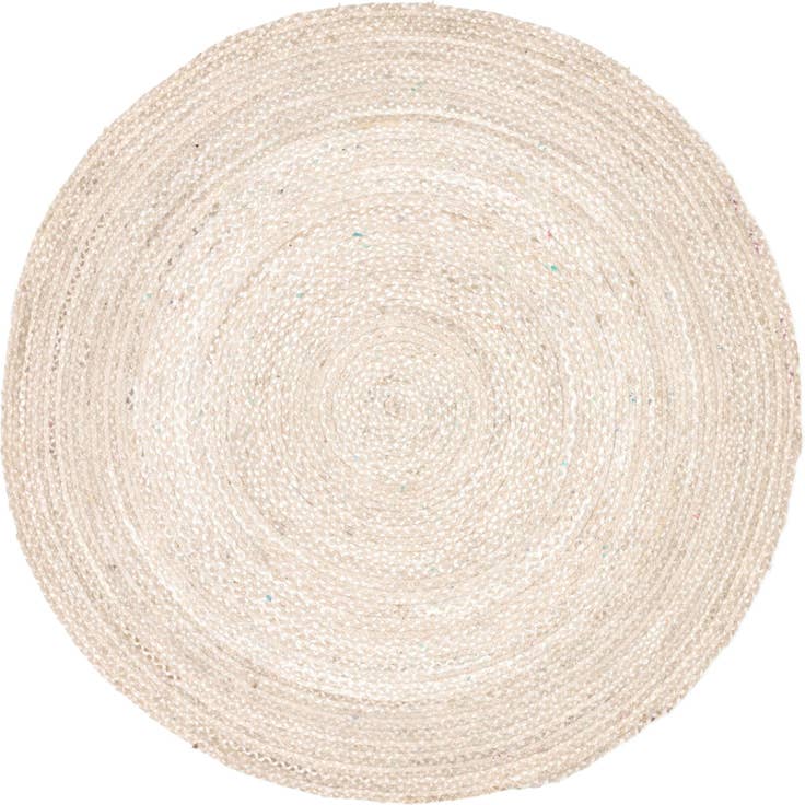Detail image of 8' x 8' Handmade Braided Chindi Round Rug