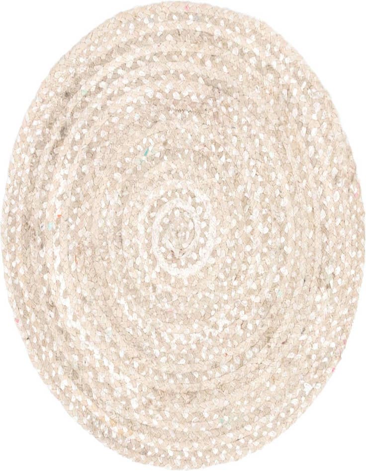 Detail image of 3' 3 x 3' 3  Hand Braided Chindi Round Rug