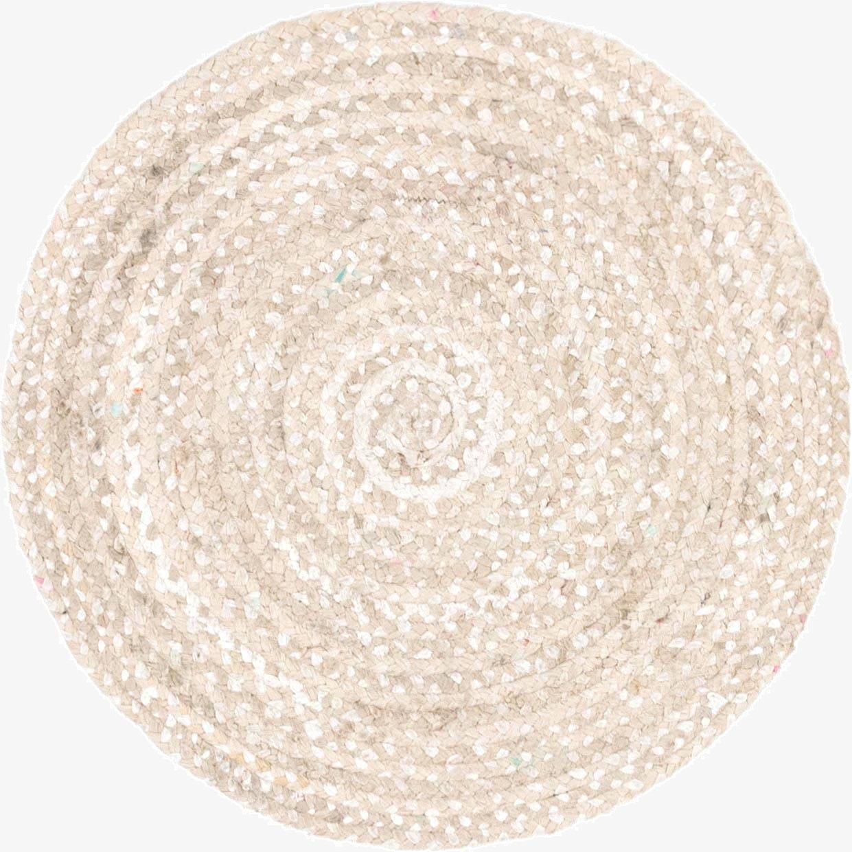 3' 3 x 3' 3  Hand Braided Chindi Round Rug