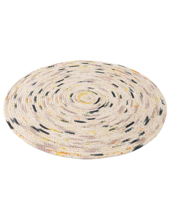3' x 3' Handmade Braided Jute Round Rug