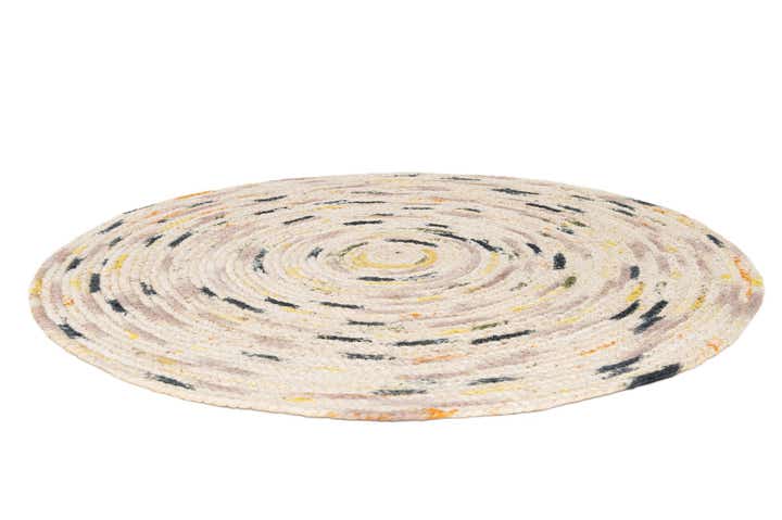 3' x 3' Handmade Braided Jute Round Rug