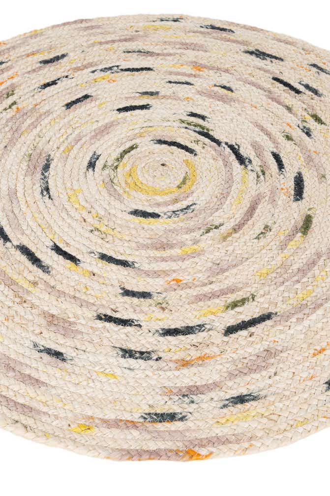 3' x 3' Handmade Braided Jute Round Rug