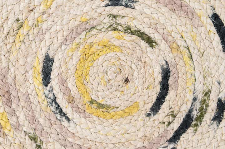 3' x 3' Handmade Braided Jute Round Rug