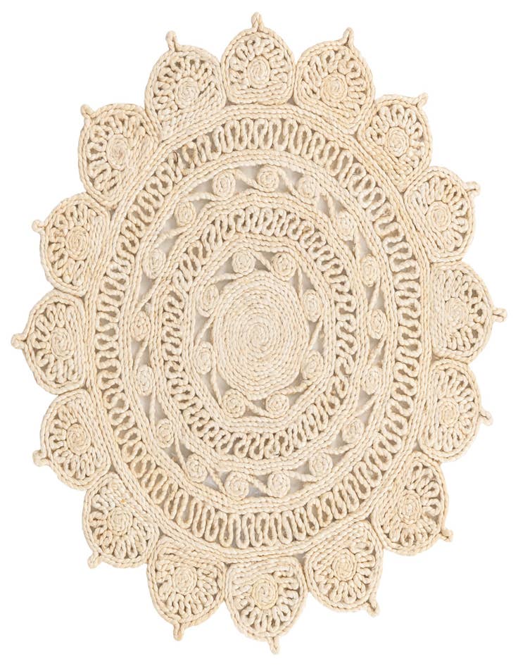 Detail image of 3' 1 x 3' 1  Hand Braided Jute Round Rug