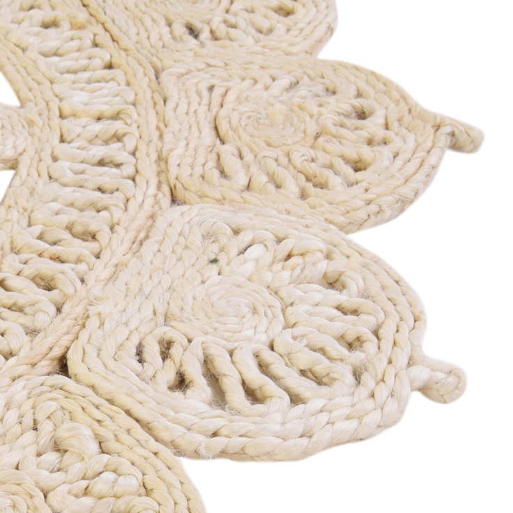 Detail image of Custom Ivory Braided Jute Round Rug