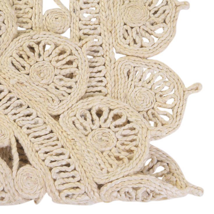 Detail image of 60cm x 60cm Hecho a mano Braided Jute Alfombra redondo
