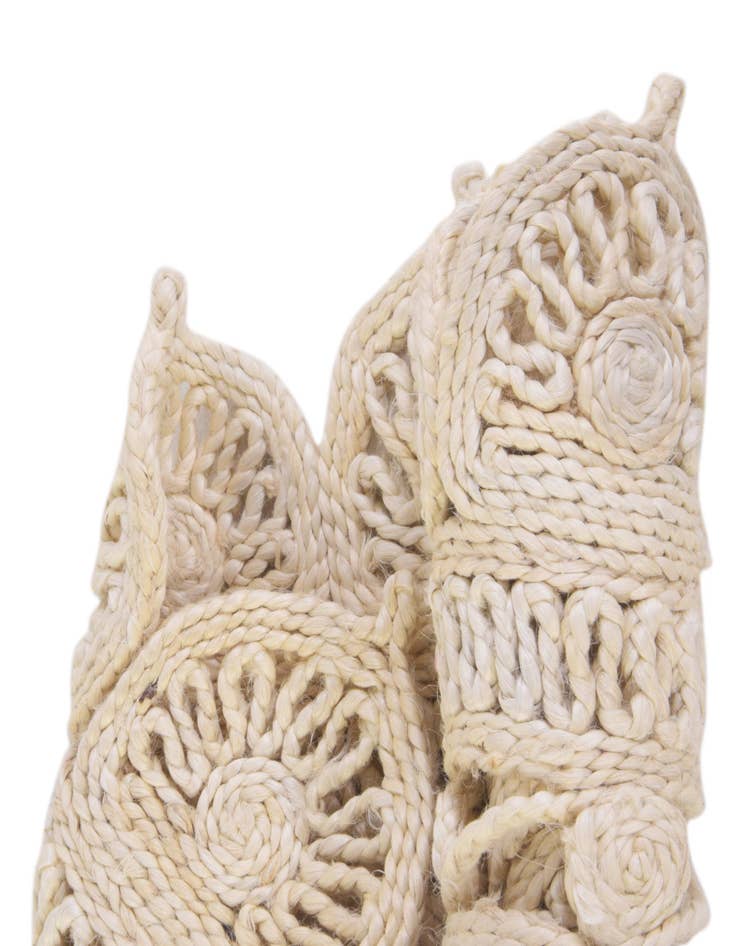 Detail image of Custom Ivory Braided Jute Round Rug