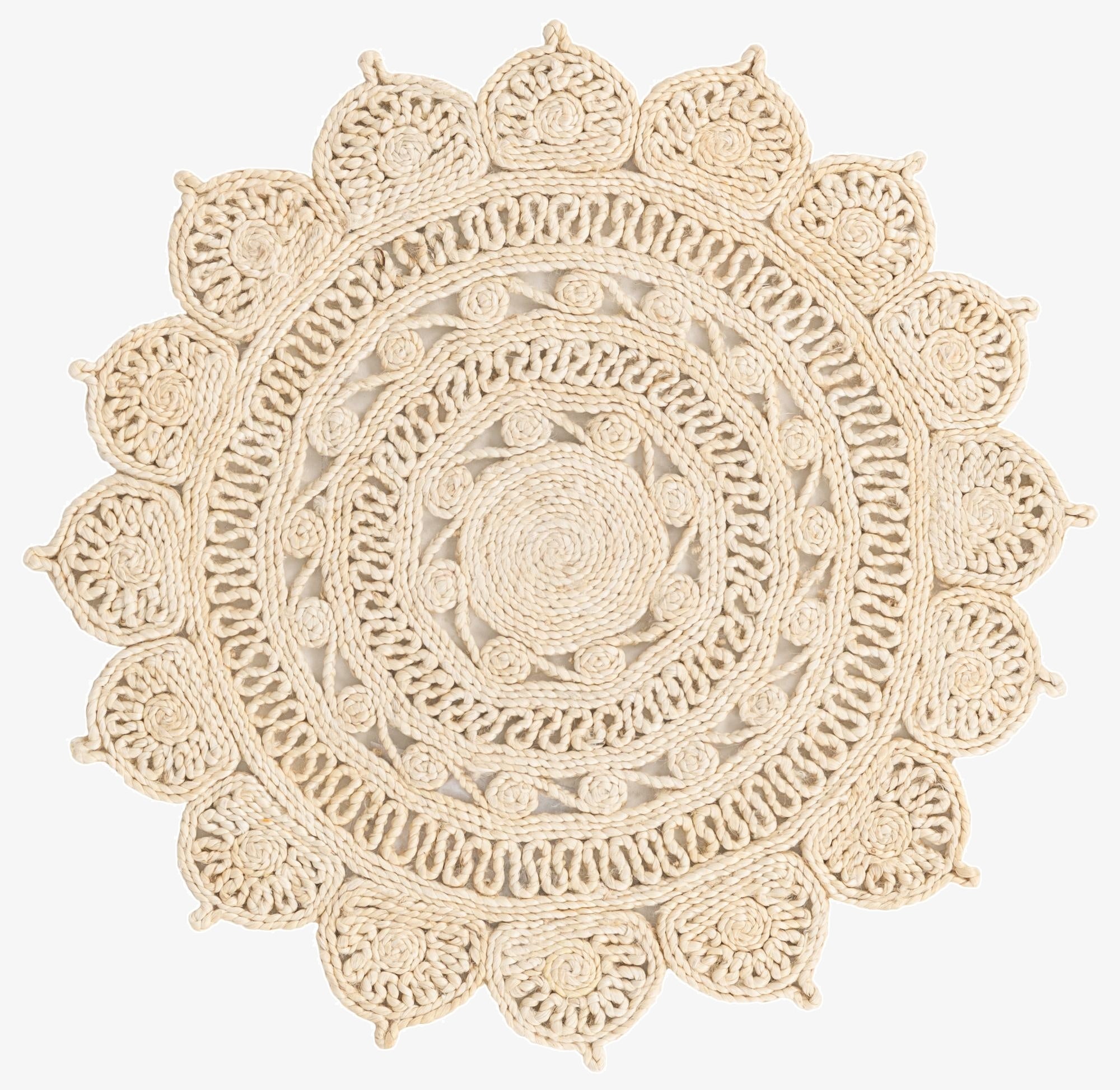 3' 1 x 3' 1  Hand Braided Jute Round Rug