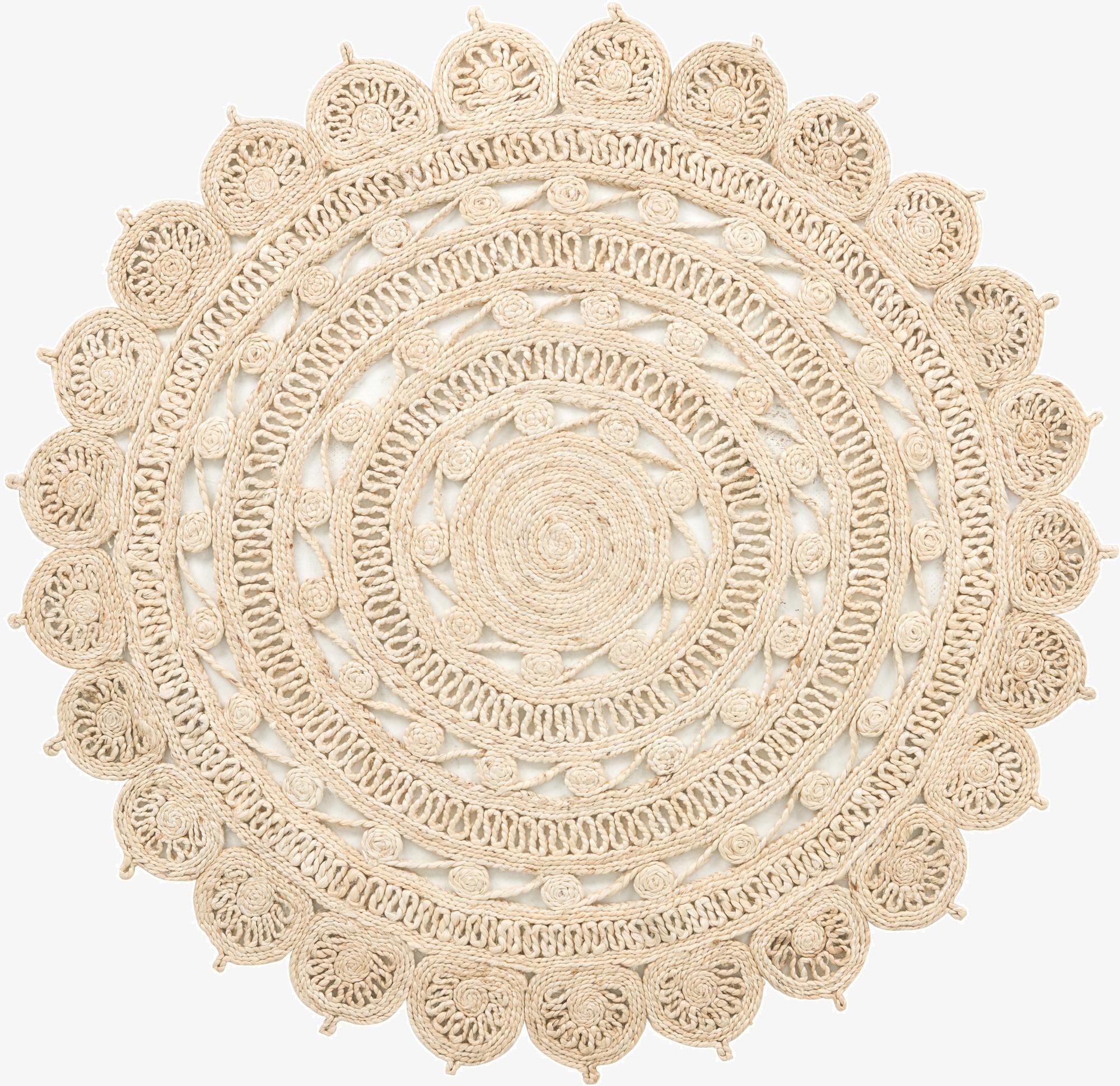 Primary image 5' 1 x 5' 1  Hand Braided Jute Round Rug