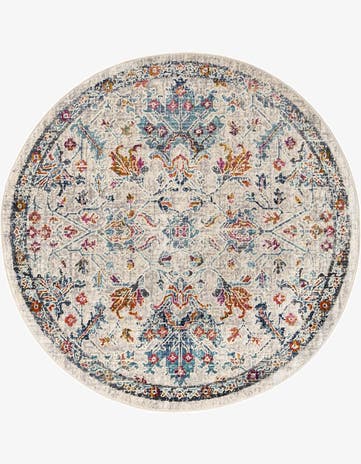 Ivory Budapest Round Rug