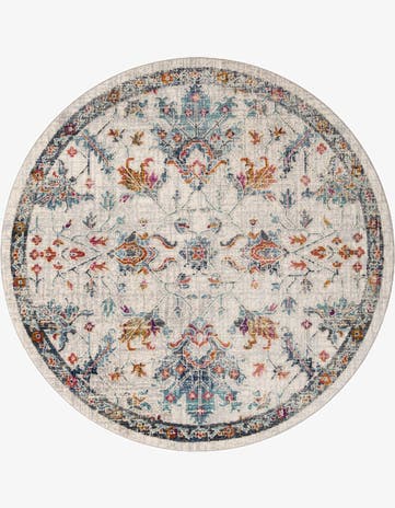 Ivory Budapest Round Rug