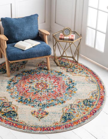 Ivory Carrington Round Rug
