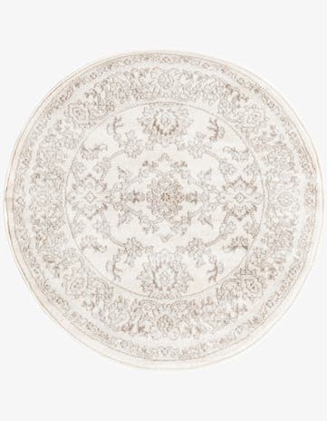 Ivory Charlotte Round Rug
