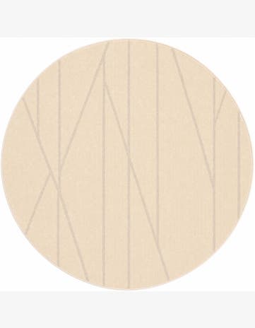 Ivory Contour Round Rug