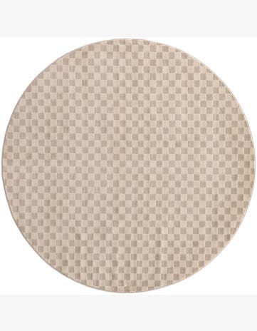 Ivory Contour Round Rug
