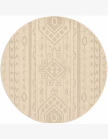 Ivory Contour Round Rug