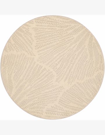 Ivory Contour Round Rug
