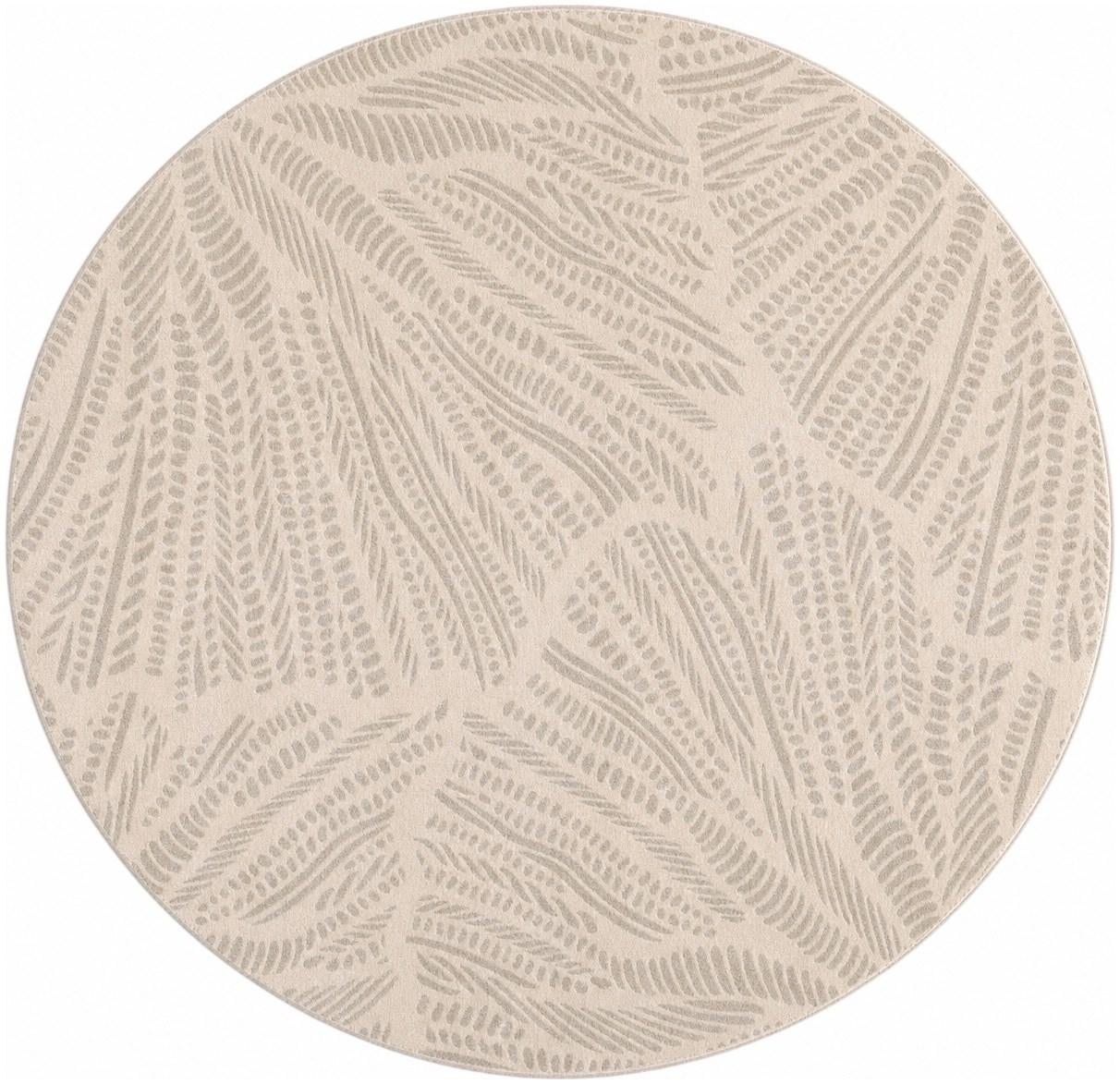 Ivory Contour Round Rug