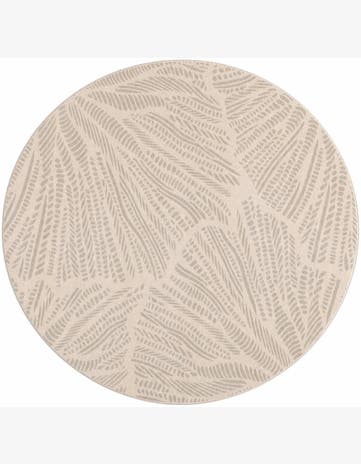 Ivory Contour Round Rug