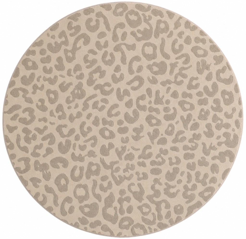 Ivory Contour Round Rug
