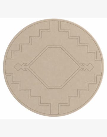 Ivory Contour Round Rug