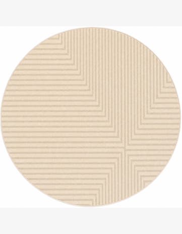 Ivory Contour Round Rug