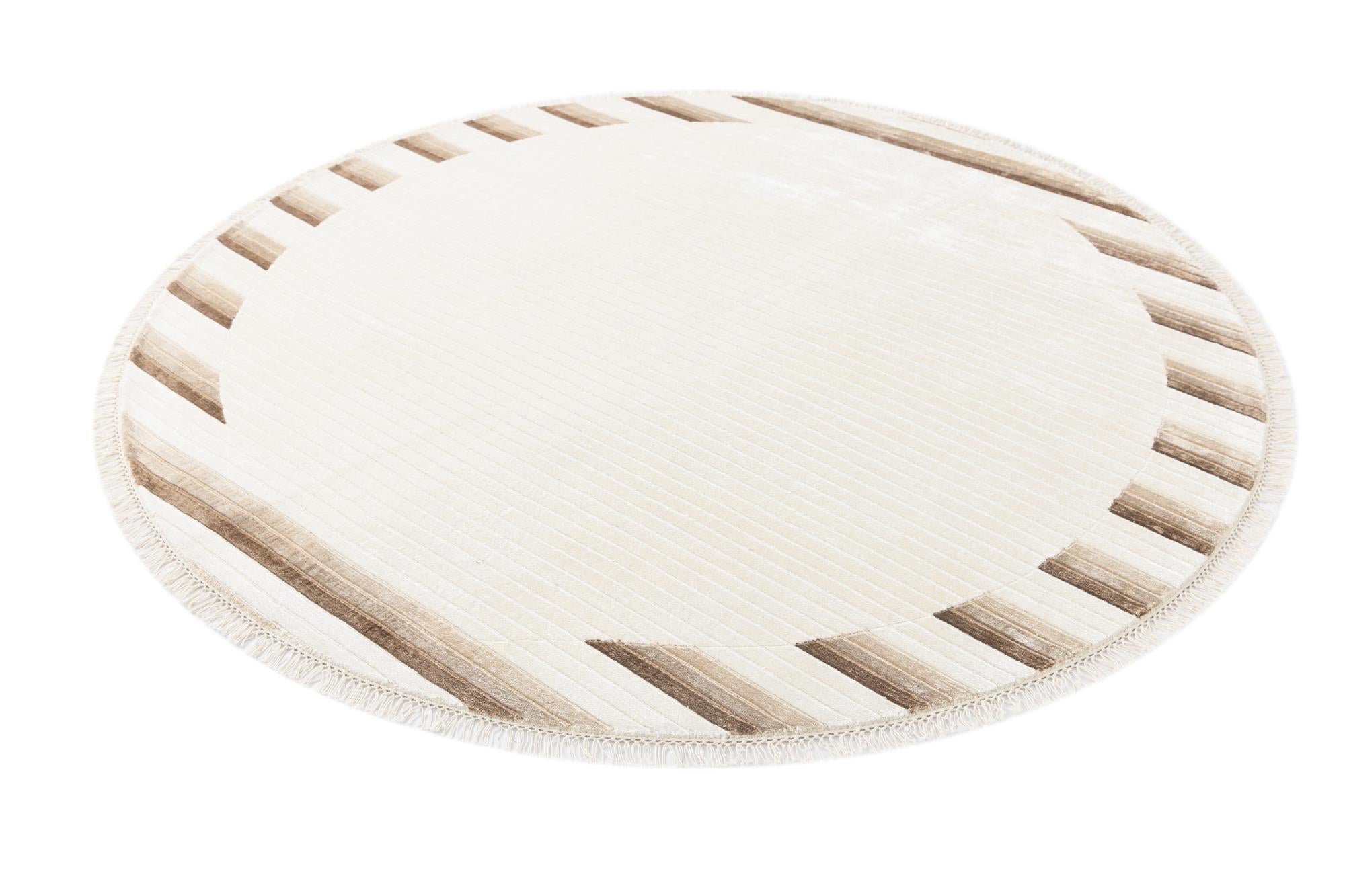 6' 6 x 6' 6 Hand Knotted Darya Wool Round Rug