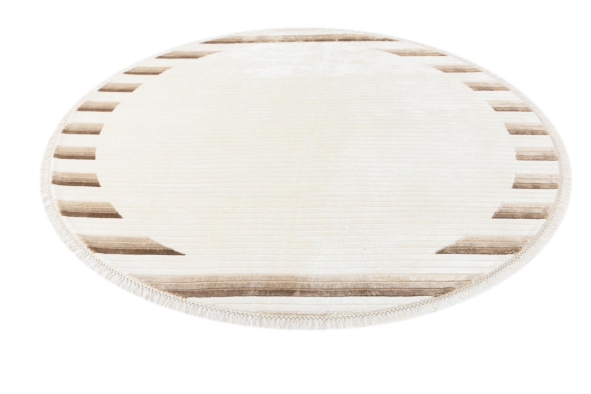 6' 6 x 6' 6 Hand Knotted Darya Wool Round Rug