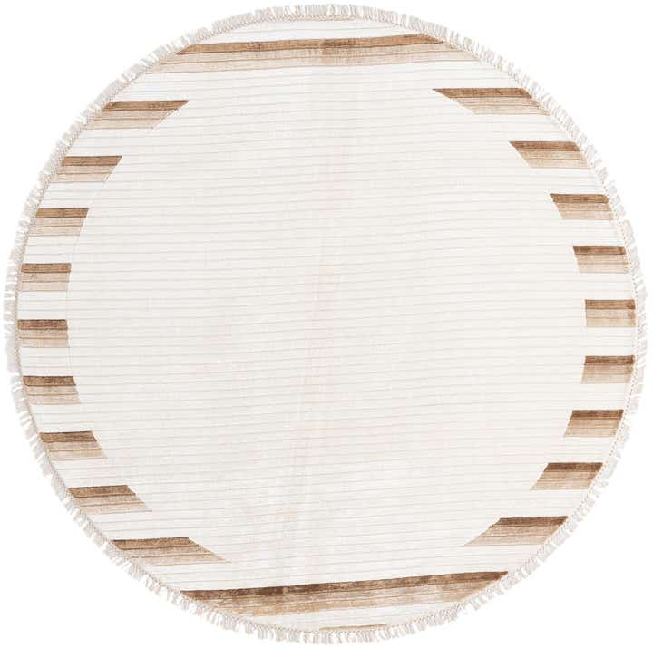 6' 6 x 6' 6 Hand Knotted Darya Wool Round Rug