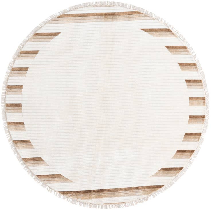 Detail image of 6' 6 x 6' 6 Hand Knotted Darya Wool Round Rug