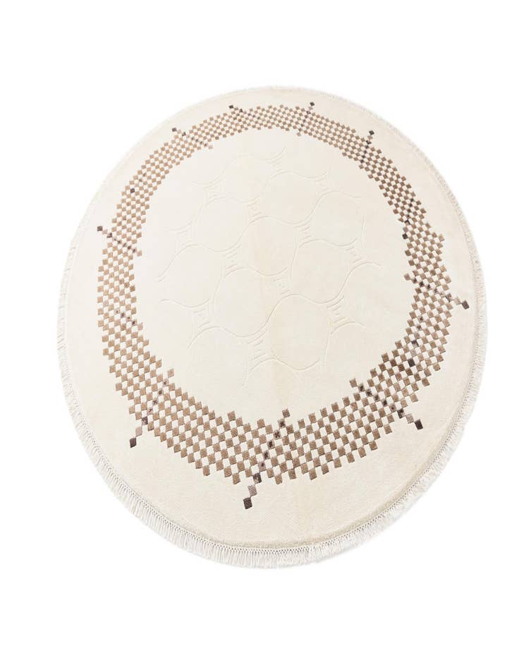 Detail image of 6' 4 x 6' 4  Hand Knotted Darya Wool Round Rug