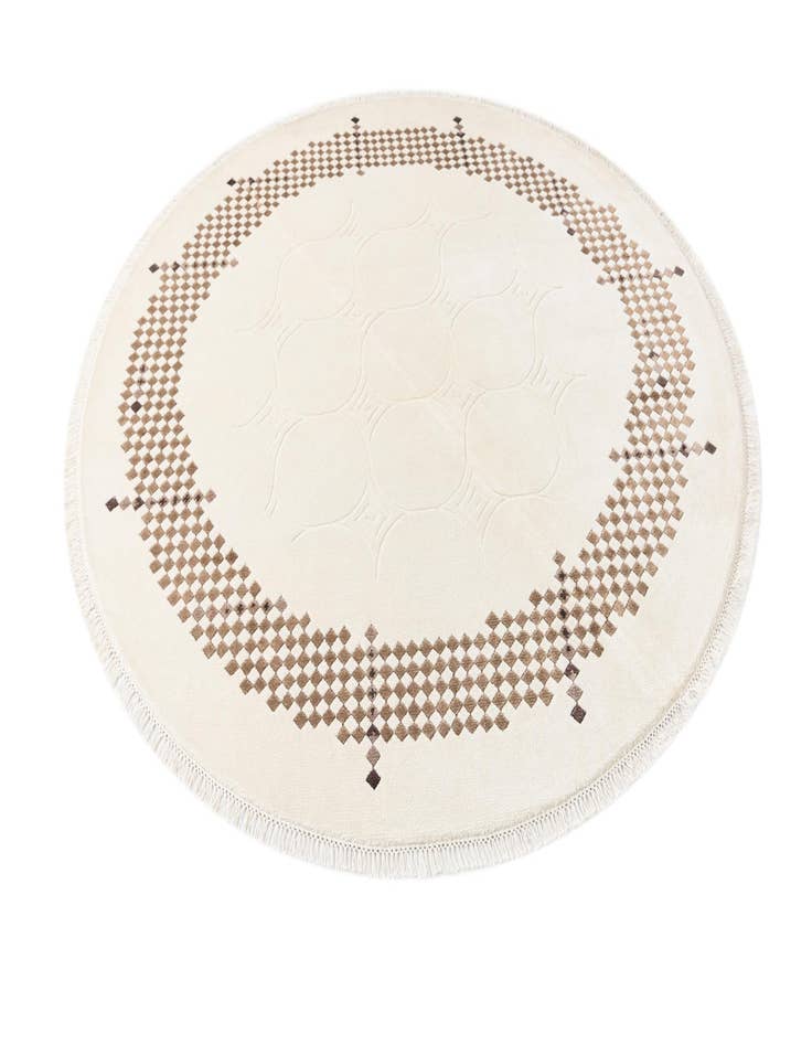 Detail image of 6' 4 x 6' 4  Hand Knotted Darya Wool Round Rug