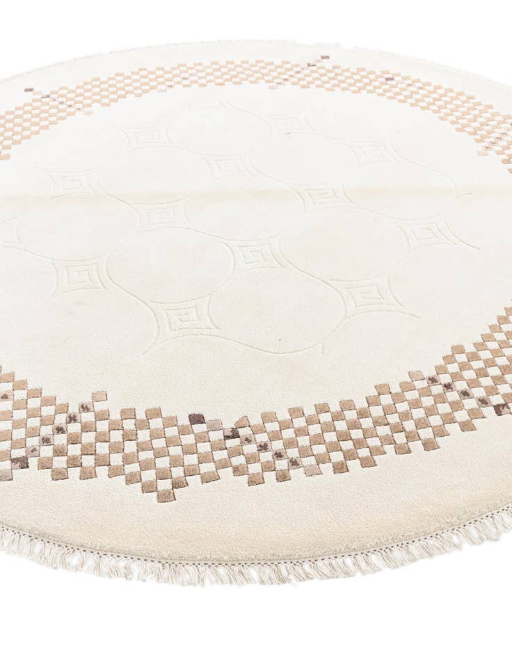 Detail image of 6' 4 x 6' 4  Hand Knotted Darya Wool Round Rug