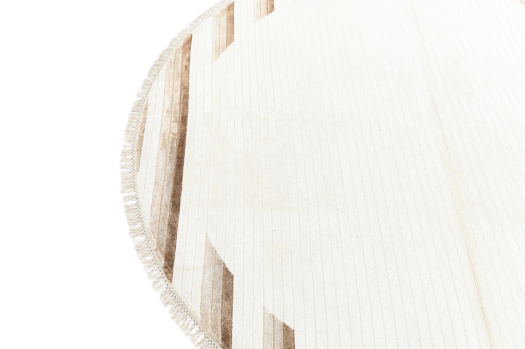 6' 7 x 6' 7 Hand Knotted Darya Wool Round Rug