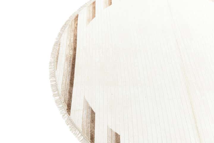 6' 7 x 6' 7 Hand Knotted Darya Wool Round Rug