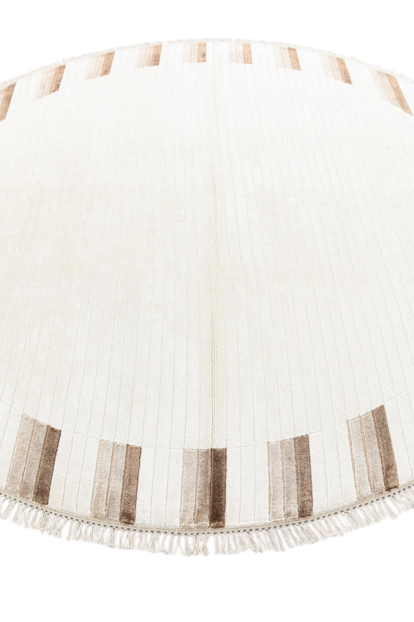 6' 7 x 6' 7 Hand Knotted Darya Wool Round Rug