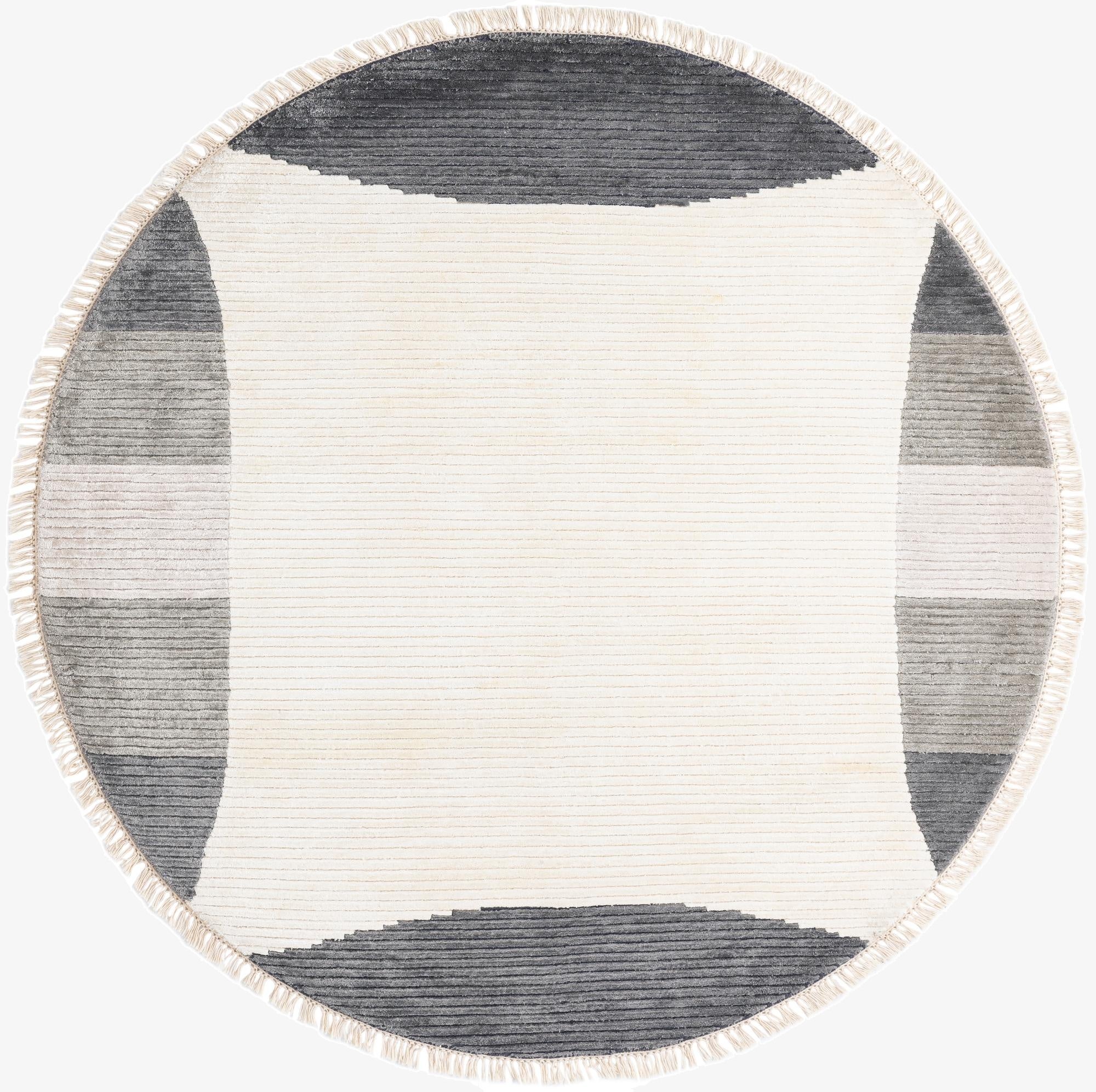 5' 5 x 5' 5  Hand Knotted Darya Wool Round Rug