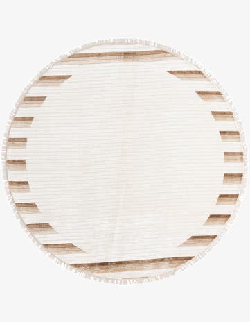 6' 6 x 6' 6 Hand Knotted Darya Wool Round Rug