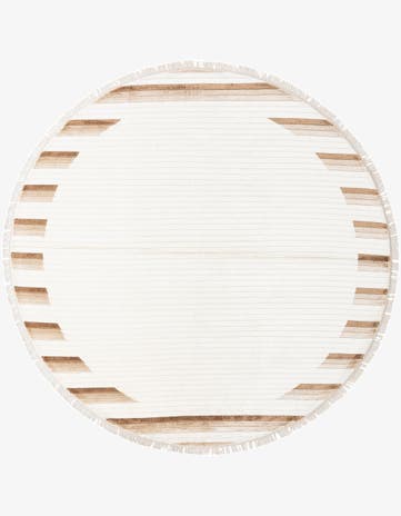 6' 7 x 6' 7 Hand Knotted Darya Wool Round Rug